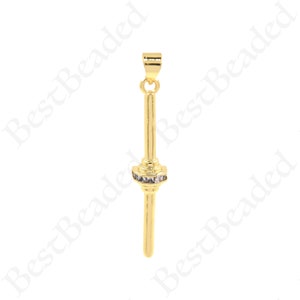 18K Filled Gold Pendants, Lips Charms, Lips Pendants, Stick Pendants, Stick Charms, Jewelry Pendants.   Lips 18x2.7mm Stick 36x6.5mm