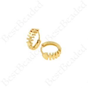 Gouden oorbel hoepels, eenvoudige oorbel, oorbellen voor dagelijks gebruik, sieraden bevindingen 11,5 x 4,5 mm