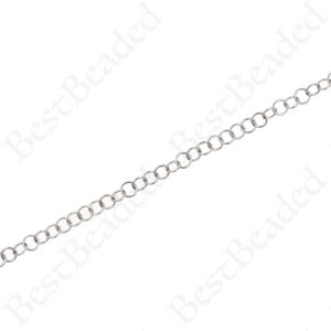 Stainless Steel Round Rolo Links Cable Chain,Round Linked Chains,Necklaces, Bracelet Accessories,DIY Jewelry Making Supplies 5mm