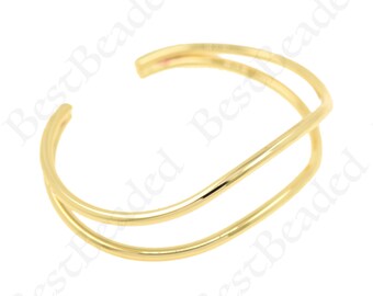 18K Gold Filled Personalized Bangle,Trendy Bangle Bracelet,Gift for Her 70x29mm