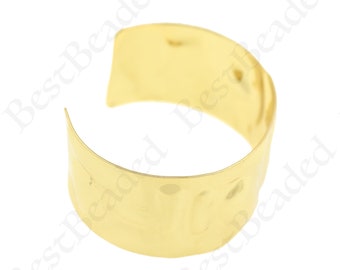 18K Gold Filled Adjustable Simple Bangle,Wide Bangle, Unique Bangle,Stackable Bangle,DIY Handmade Supplies 68x30mm
