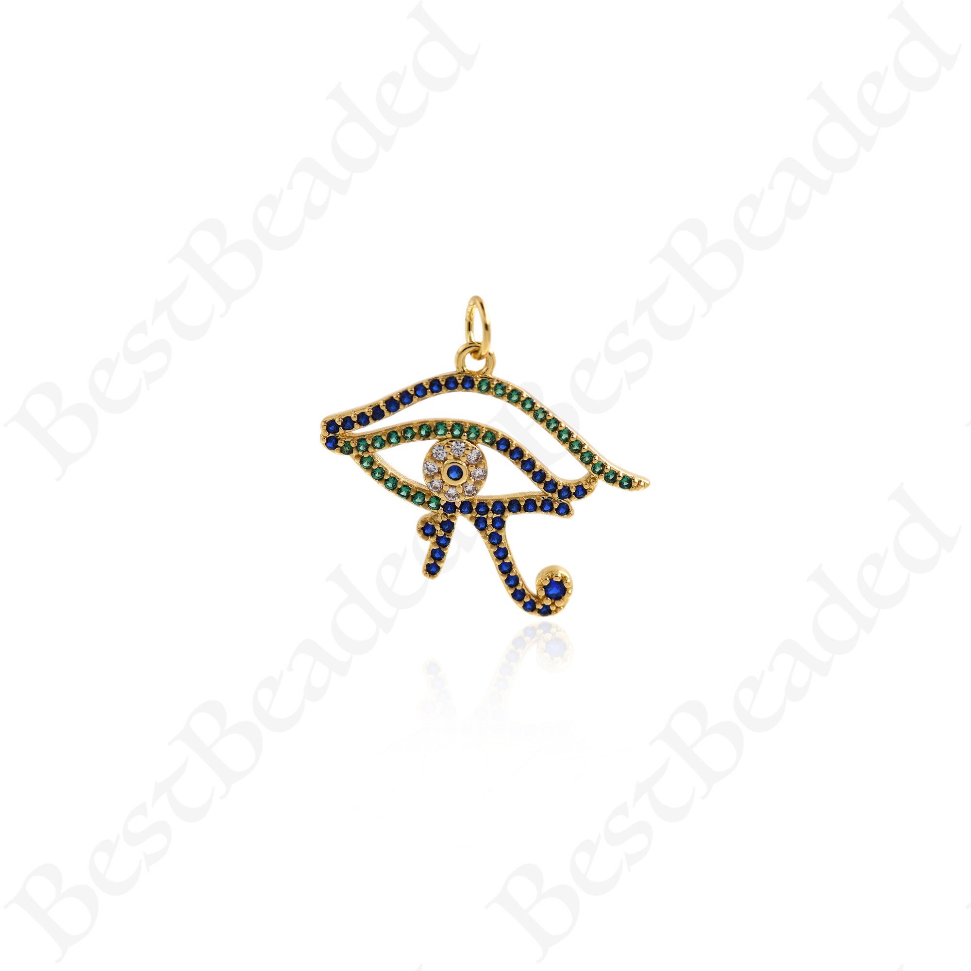 SALE Antique Bronze Brass Eye of Horus Eye of Ra Keychain for 