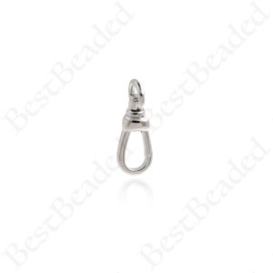 18K Gold Filled Swivel Lobster Clasp,Personalized Jewelry Trigger Clasp 17x6mm Silver