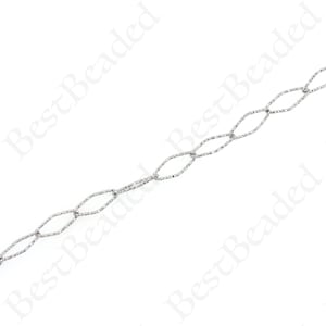 Stainless steel oval chain,Silver Textured Chain,Welded Chain,Fancy oval link chain,DIY Jewelry Making Supplies 7x15mm
