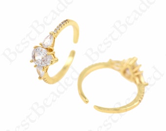 Adjustable Crown Ring,18k Gold Filled Personalized Ring,Anniversary Ring Gift for Her 24x8.5mm