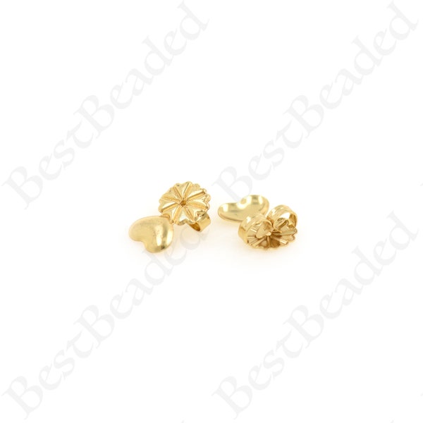 18K Gold Filled Earring Findings,Super Comfortable Ear Nuts,Earring Back Lifter Support,DIY Jewelry Accessories 10.5x15mm