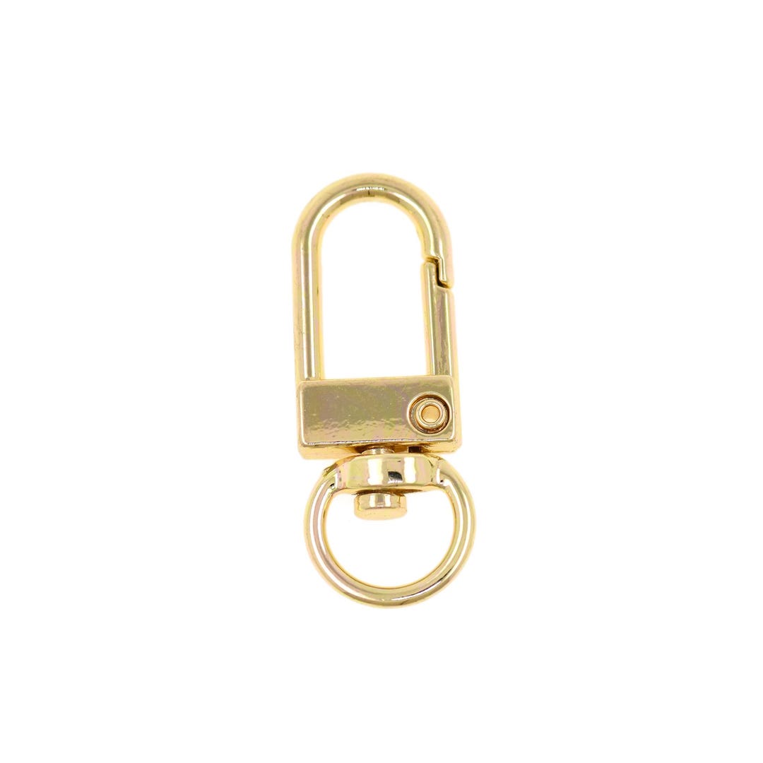18K Gold Filled Rectangular Swivel Clasp Hook With Ring for DIY