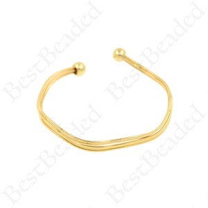 Minimalist Gold Plated Brass Bracelet, Adjustable Bracelet, Trendy Versatile Accessory, 53x8mm