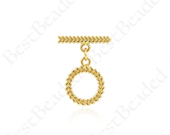 Fermoir plaqué d’or de couronne de bascule, fermoir personnalisé de bijoux, bracelet/collier faisant des approvisionnements 21x25mm