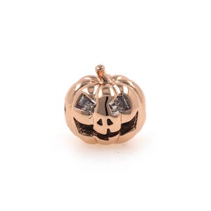 Pumpkin Beads Micro Pave CZ for Original Bracelet Charms Halloween ...