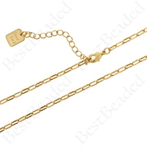 Minimalistische Papier clip Kette Halskette,18k Gold filled Oval Kette Halskette,DIY personalisierte Schmuckzubehör 39cm