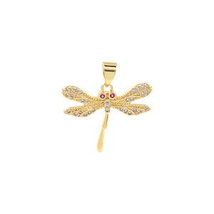 Collier pendentif libellule, collier libellule en or, bijoux libellule, collier bijoux de tous les jours, cadeaux pour maman, cadeau d&#39;anniversaire (22 x 19,5 mm)