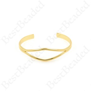 18K Gold Filled Lips Open Bangle,Love Bangle,Adjustable Bangle Bracelets For Women,Cuff Bangle Bracelet For Women 68x19mm Gold