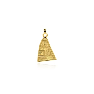 18k Gold Filled Triangle Necklace Pendant,CZ Pave Evil Eye Charms,DIY Handmade Jewelry Findings 20x29mm