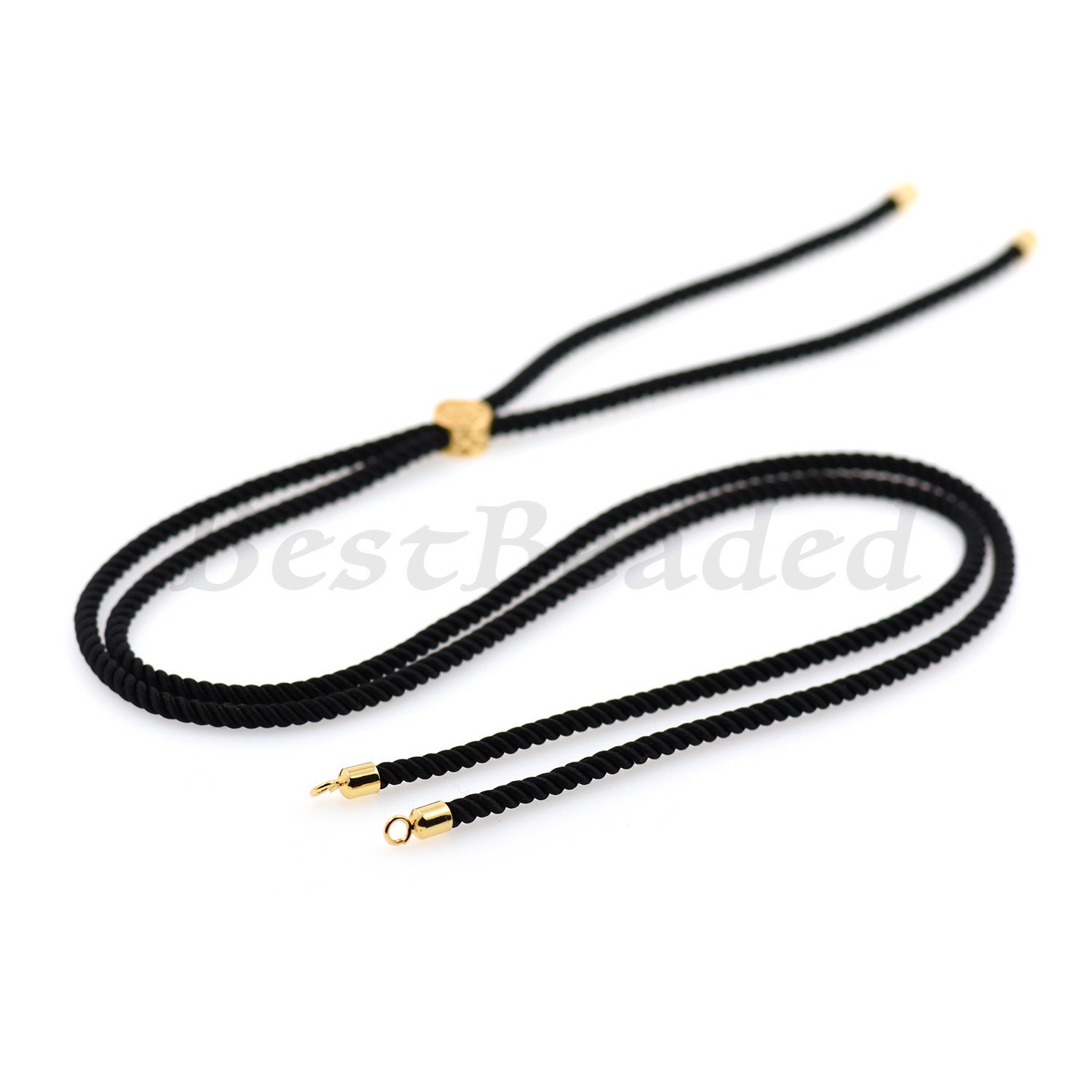 Halffinished Silk Cord Necklaceadjustable Connector With Etsy