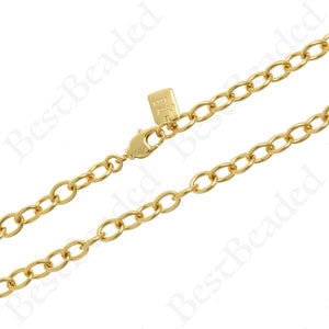 O Shape Finished Chain Necklace,Men&#39;s 18k Gold Filled Box Chain Nekclace,DIY Jewelry Findings 60cm