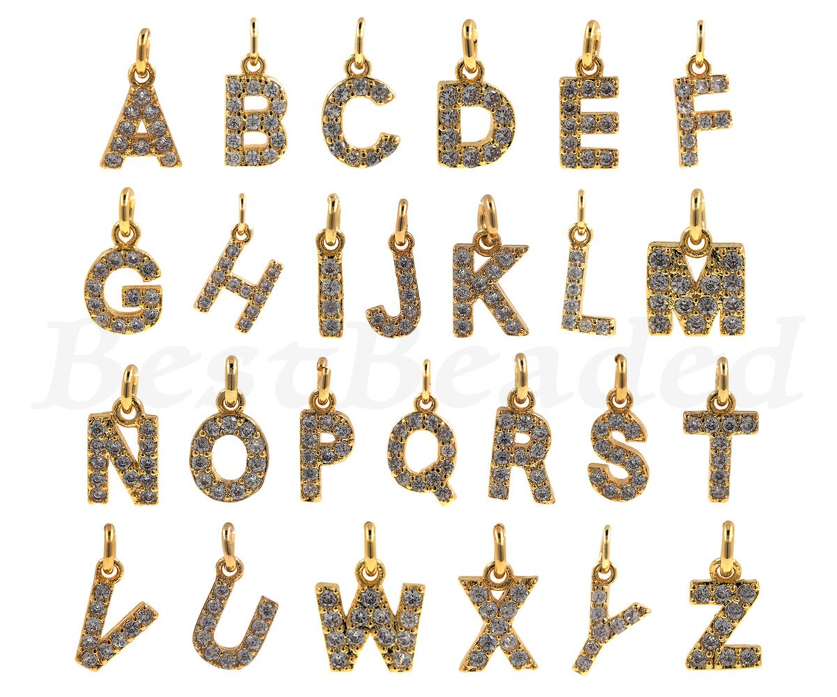 Initial Letter Pendant Gold Small Alphabet Charm for Original Etsy Canada