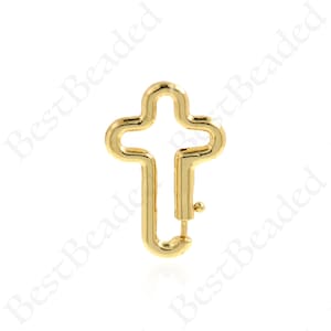 18K Delikat Kors Hummerlås, Behåll Lugnet och Be Kristen, DIY Smyckestillverkning