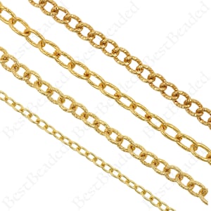 CHAIN Only, Large Oval Link Chain Bracelet for Charms, B4303
