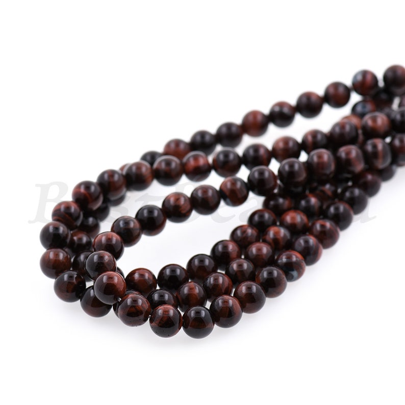 Round Smooth Red Tiger Eye Stone Beads,Natural Energy Gemstone Bracelet Loose Beads,DIY Jewelry Findings 6mm 8mm 10mm 1Str