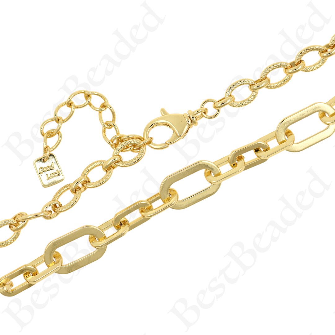 18K Filled Gold Twisted Chain Brass Twisted Chain Necklace Etsy