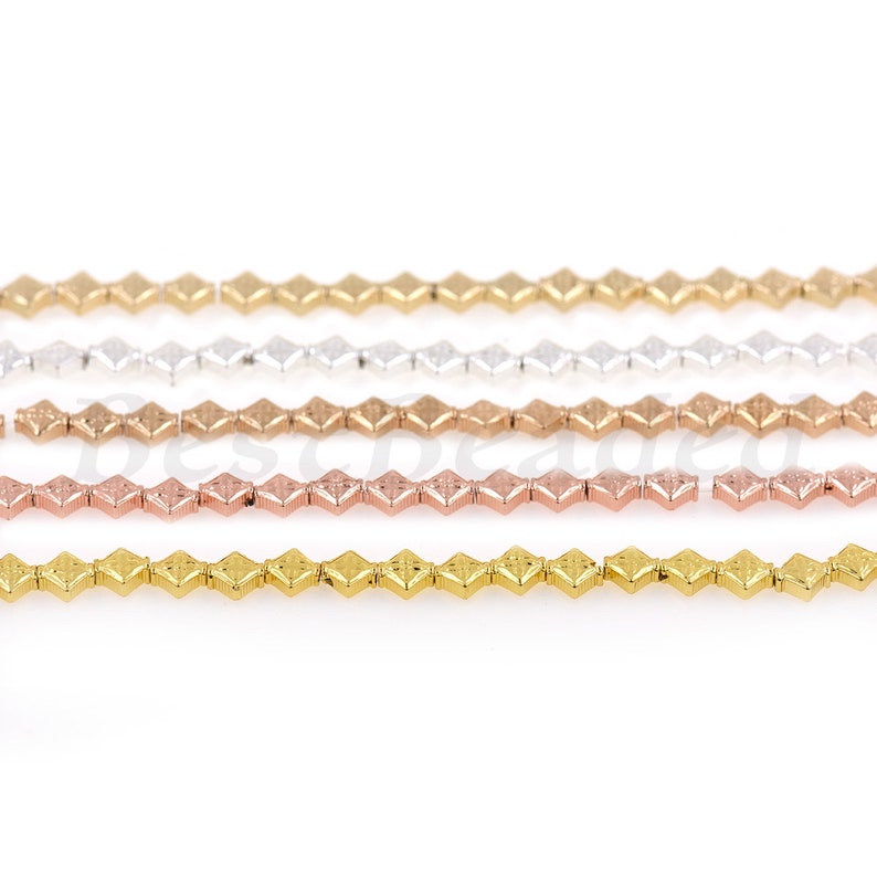 Rhombus Hematite Beads,Carved Leaf Beads,Gold,Silver Beads,Healing Beads,Natural Hematite Beads 5.9x5.8mm