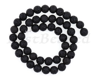 Natürlichen Lava Stein Perlen, runde schwarze Lose Energie Heilung Edelsteinperlen, DIY Armband Zubehör 6mm 8mm 10mm 1Str