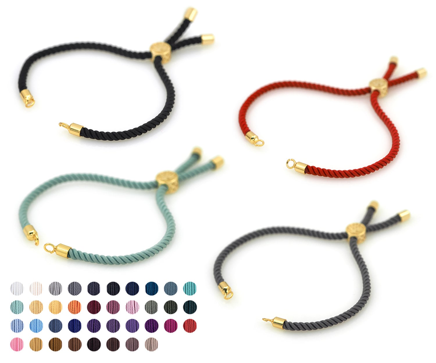 10Pcs Embroidered   Beads Hair Braids Necklace Bracelet DIY Pendants