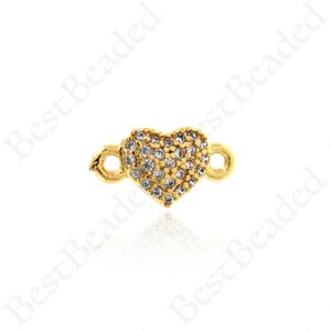 Simple Heart Jewelry Pendant, Brass Heart Charm, Valentine&#39;s Day Gift for DIY Handmade, 12x8mm