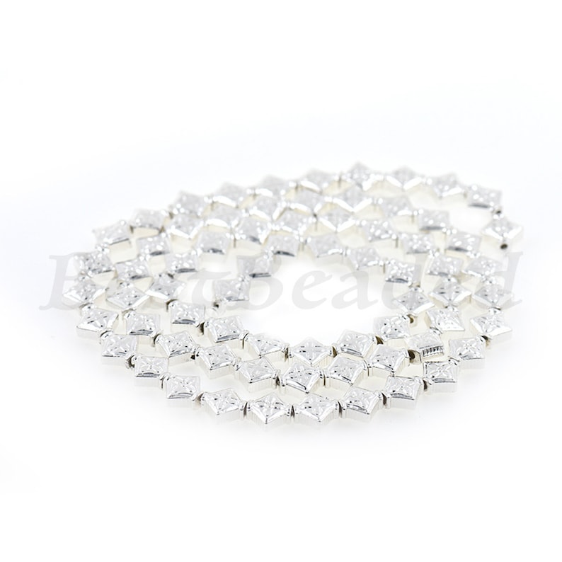 Rhombus Hematite Beads,Carved Leaf Beads,Gold,Silver Beads,Healing Beads,Natural Hematite Beads 5.9x5.8mm