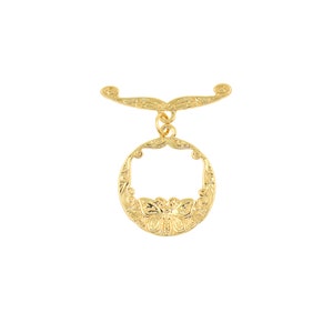 Gold Filled Toggle Clasp,Round Brass OT Clasp,Original DIY Jewelry Clasp   40.5x33.5mm