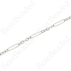Stainless Steel Round Chain,Simple Elegant,Textured Chain,Cable Chain,Welded Chain,DIY Jewelry Making Supplies 5x20mm