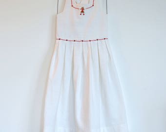 Leinenkleid Weiss Etsy