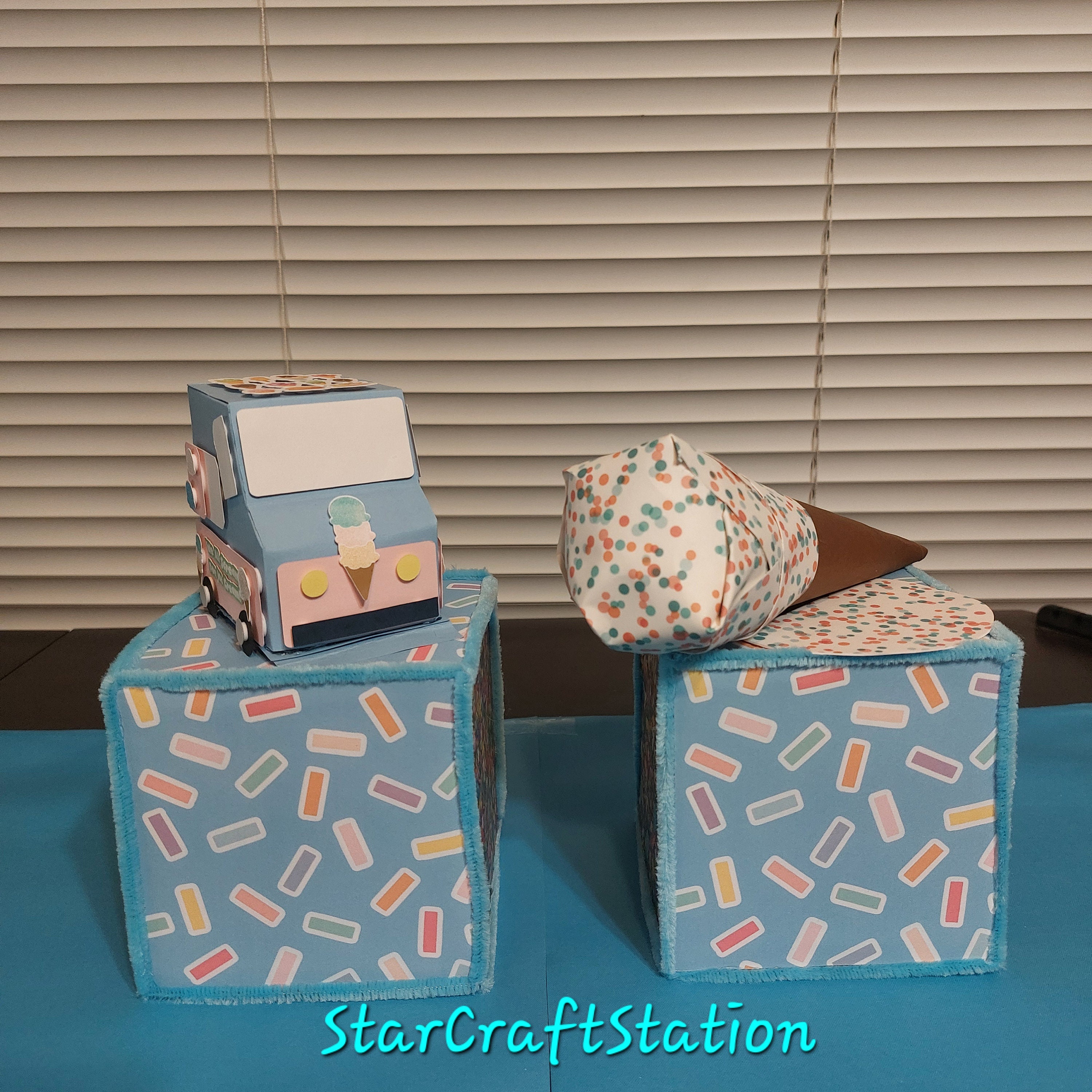 Ice Cream Party Centerpieces 3D
