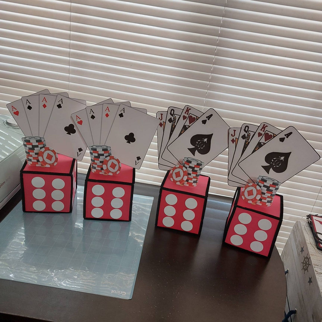Casino Party Centerpieces 4 Count Etsy