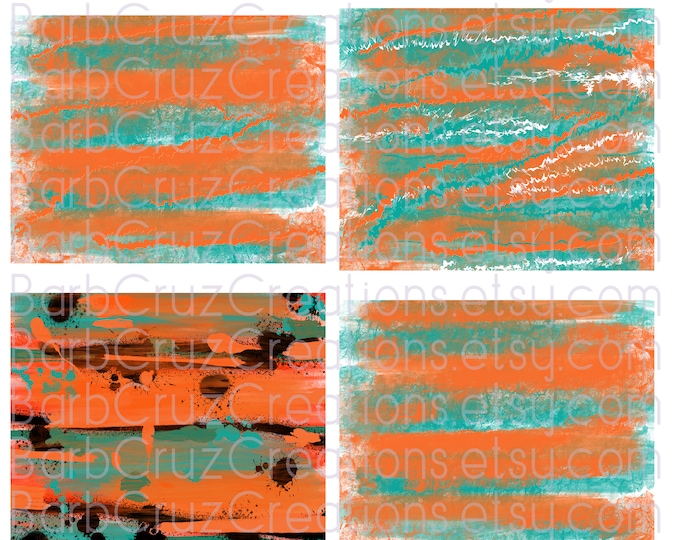 Orange, Blue, Watercolor, Background, Digital Downloads, Marble, Tumbler, Sublimation Designs, png, instant downloads, 4 backgrounds