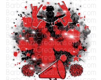 Aerografo png, Cheerleader, disegni, Maglietta da cheerleader png, Maglietta della squadra di cheerleader, Aerografo per squadre sportive, Aerografo per cheerleader, Disegno a sublimazione, rosso, nero