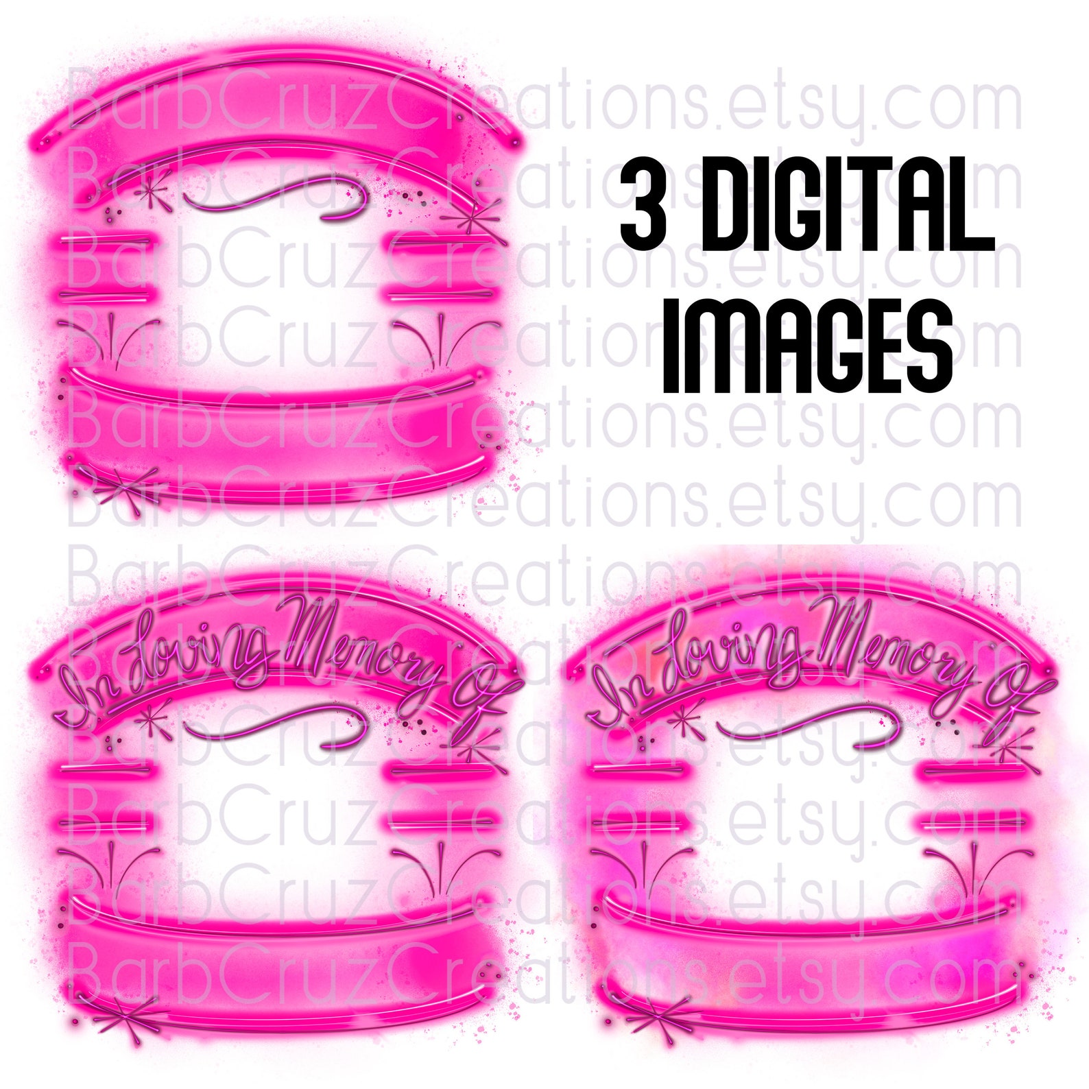 Memory Rip Word Disign Pink Airbrush Frames, in Loving Memory Of, RIP, Mourning, Loss of Loved ...