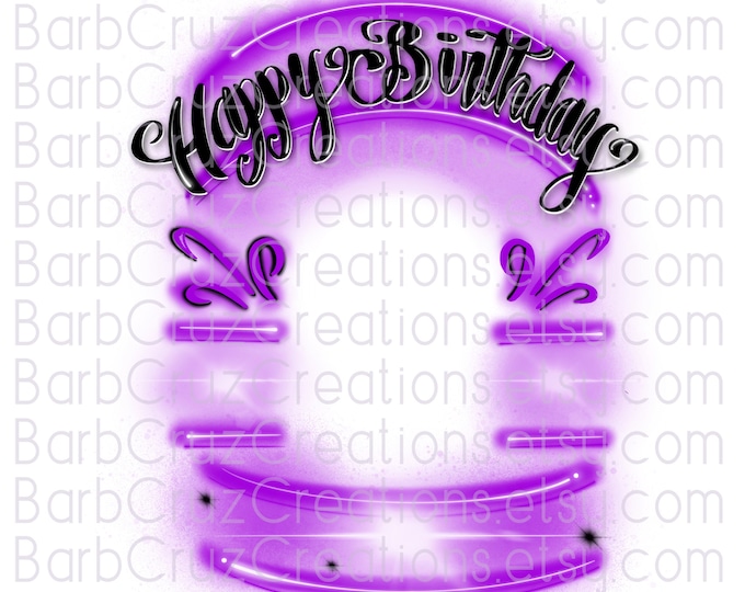 Happy Birthday, In Memory of, Sublimation Designs, Digital Downloads, png, clipart, shirt png, Custom memorial shirt png, purple, Birthday