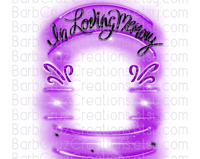 In loving Memory, purple, In Memory of, Sublimation Designs, Digital Downloads, png, shirt, brochure, frame, Custom memorial, invitation