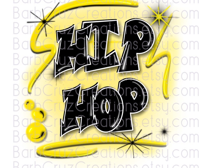 airbrush png, Brick Wall, Hip Hop, Dance, backdrop, clipart, graffiti png, sublimation design, digital downloads, yellow, background, shirt