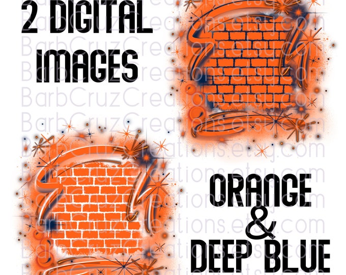 Airbrush png, Brick Wall, Airbrush Background, Backdrop, Digital Airbrush, Graffiti Wall, png sublimation, orange, Graffiti Designs, clipart