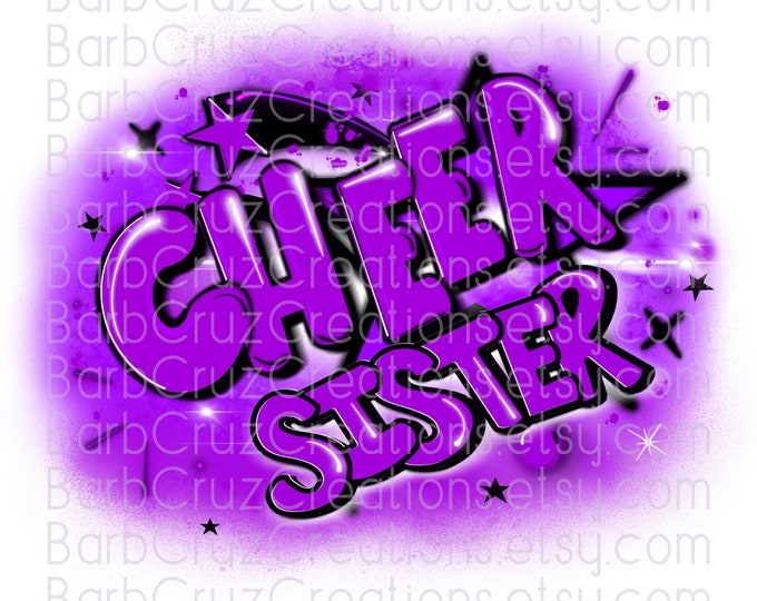 Cheerleader, Splatter paint designs, Purple Cheer Team shirt, Sports Team Airbrush, Purple Airbrush, Cheer sister, Sublimation Design, png