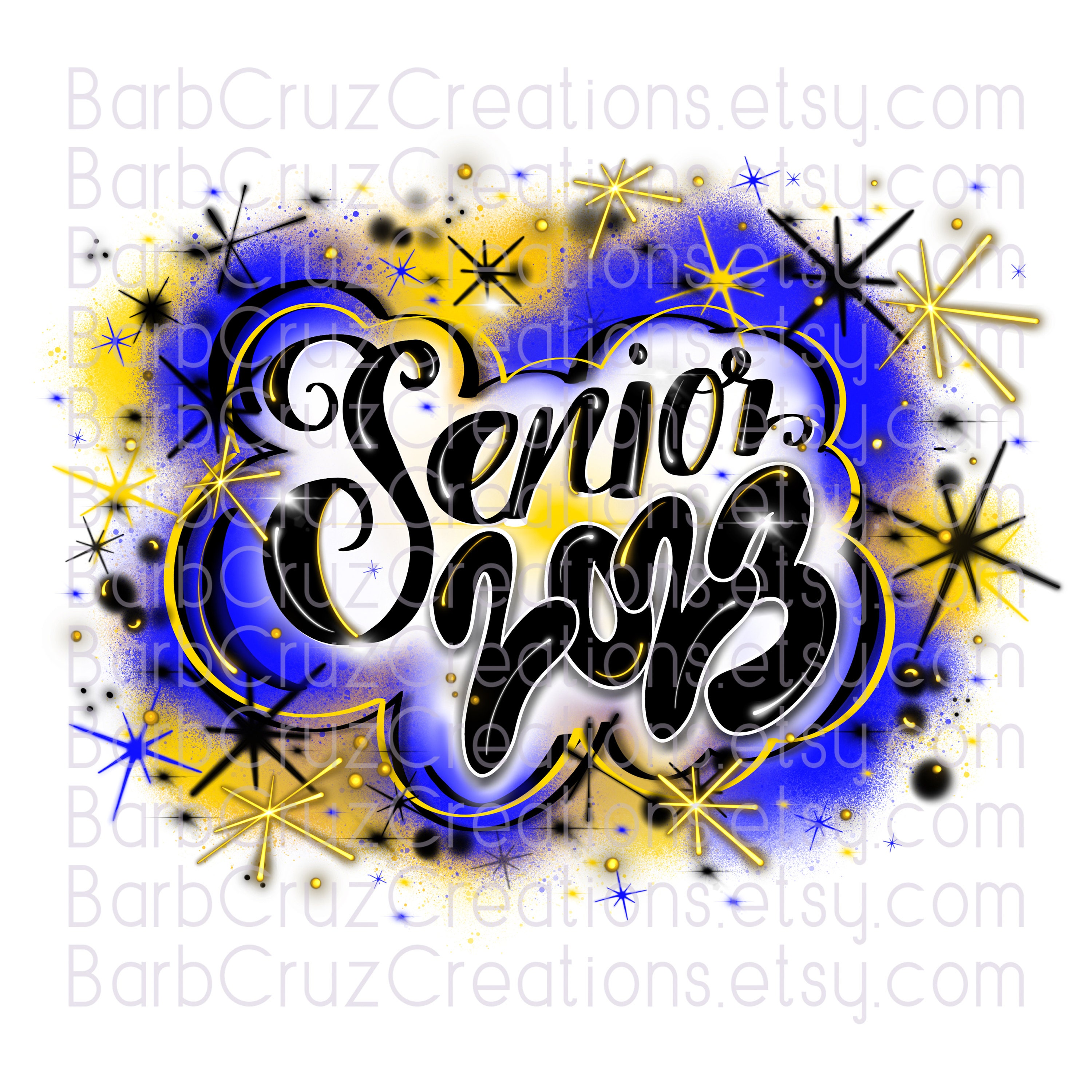 Senior 2023 High School Class Of 2023 Airbrush Sublimation Design Senior 2023 High School Class Of 2023 Airbrush Sublimation Design