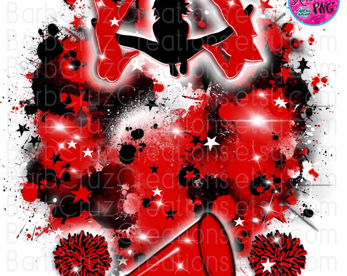Cheerleader, design, Cheer Shirt, Cheer Team shirt, Sports Team Airbrush, Cheerleaders Airbrush png, Sublimation, Greenville Lions, red star