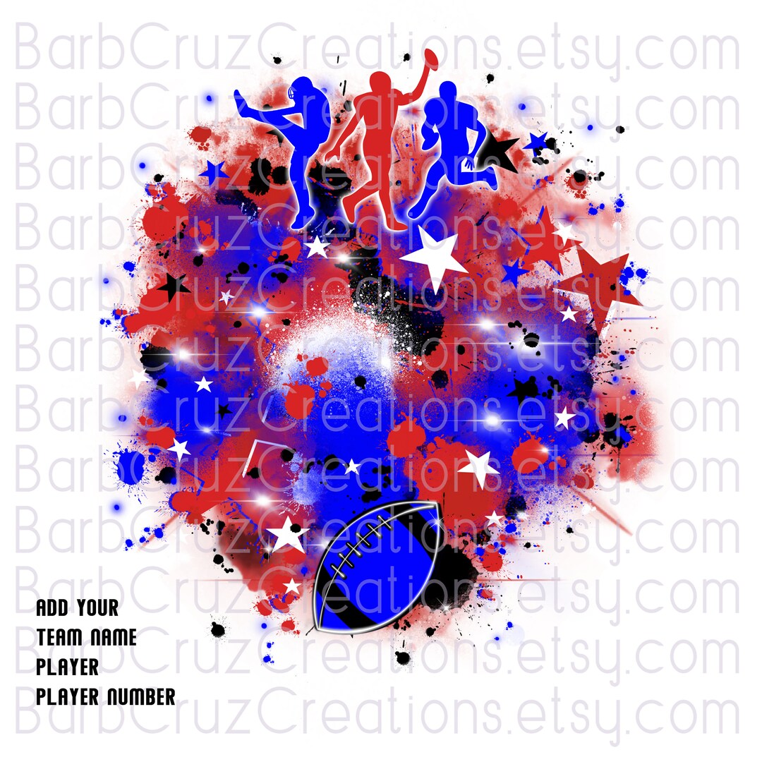 Red Splatter Football Airbrush Digital Image Football, Game Day, Splatter Paint Designs, Team ...