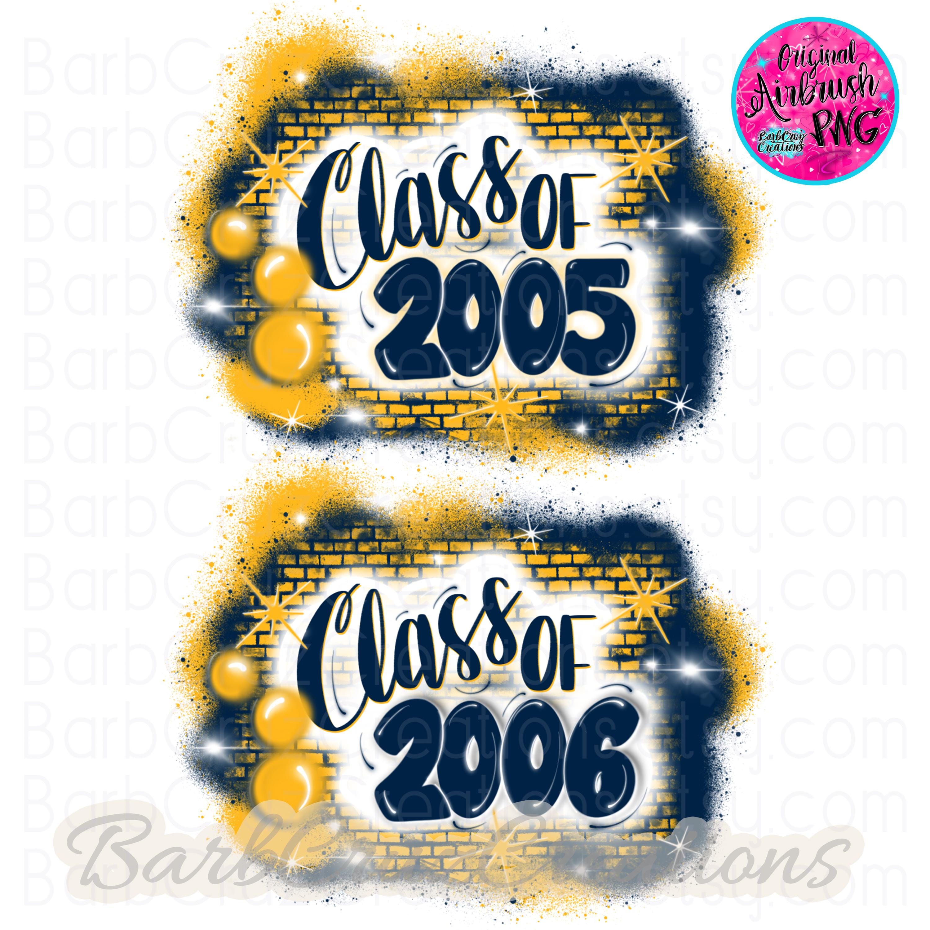 Class of 2005 2006 Reunion Airbrush PNG Digital Download, Brick