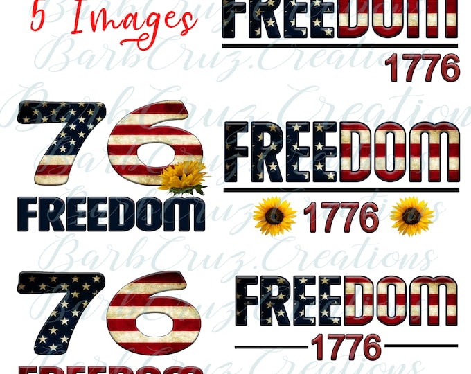 Fourth of July, 4th of July, Freedom, 1776, American Flag, Digital Image, PNG, Instant downloads, Clip art, Sublimation Designs