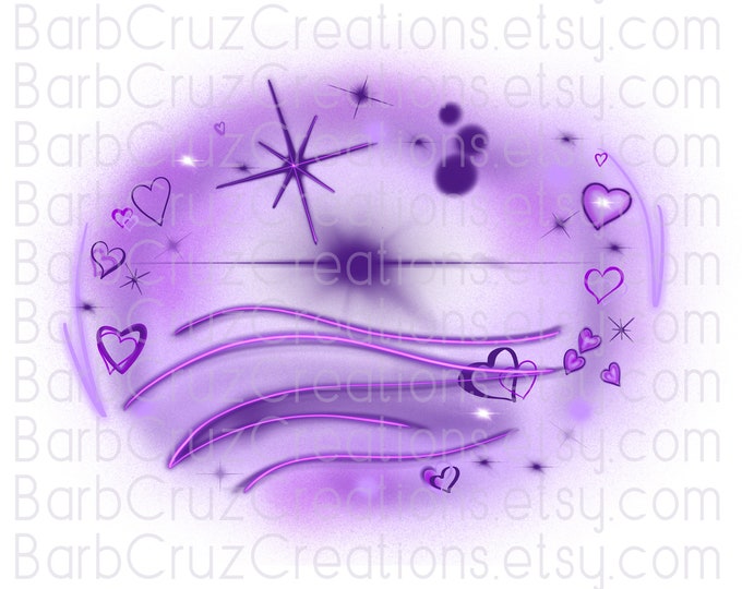 Airbrush Backgrounds, Purple hearts Airbrush Background, png, Clipart, sublimation designs, digital downloads, tshirt heat transfers