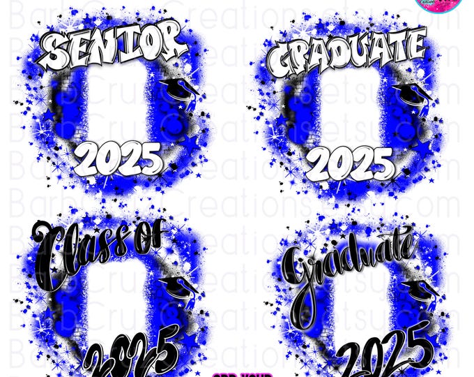 Airbrush png, Graduate 2025 Blue Black Brick Wall Frame png, Spray Paint, Airbrush Frame Template, DTF, School, Reunion, Senior, Graduation